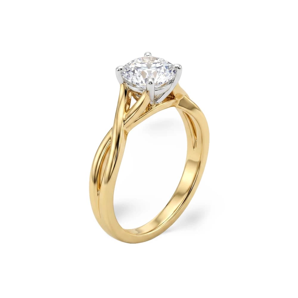 Braided Band Round Lab Grown Diamond Ring - Image 4 Braided Band Round Lab Grown Diamond Ring, view 4 of 7