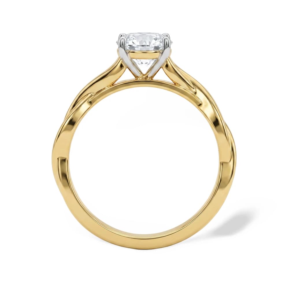 Braided Band Round Lab Grown Diamond Ring - Image 5 Braided Band Round Lab Grown Diamond Ring, view 5 of 7