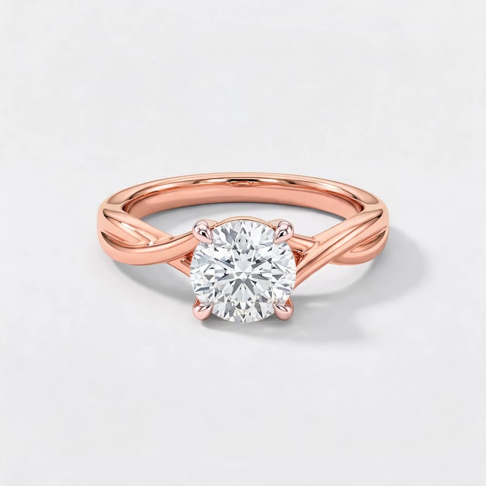 Braided Band Round Lab Grown Diamond Ring - Image 7 Braided Band Round Lab Grown Diamond Ring, view 7 of 7