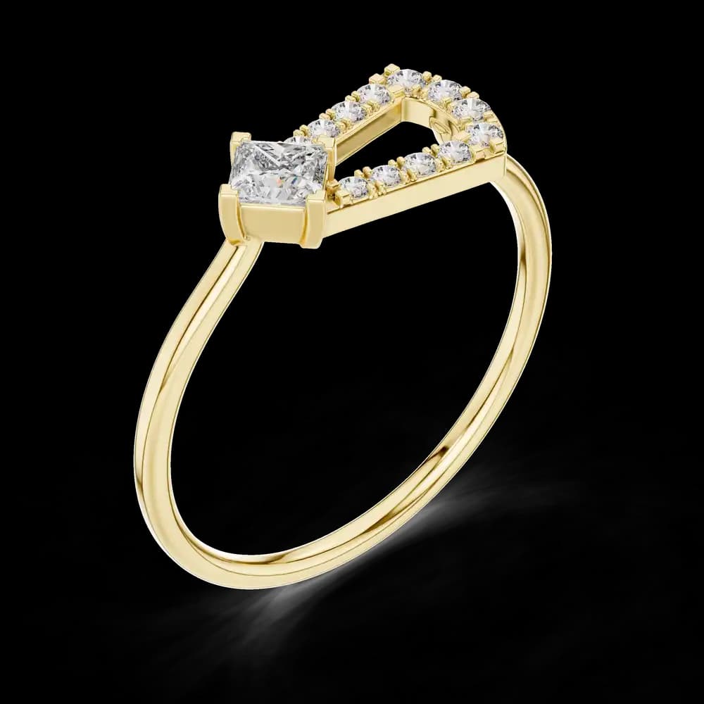 Open Geometric Lab Grown Diamond Ring - Image 5 Open Geometric Lab Grown Diamond Ring, view 5 of 6
