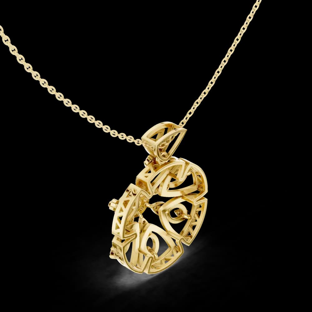 Regal Swirl Lab Grown Diamond Solitaire Pendant - Image 5 Regal Swirl Lab Grown Diamond Solitaire Pendant, view 5 of 6