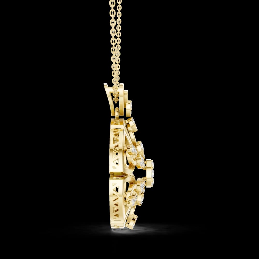 Regal Swirl Lab Grown Diamond Solitaire Pendant - Image 6 Regal Swirl Lab Grown Diamond Solitaire Pendant, view 6 of 6