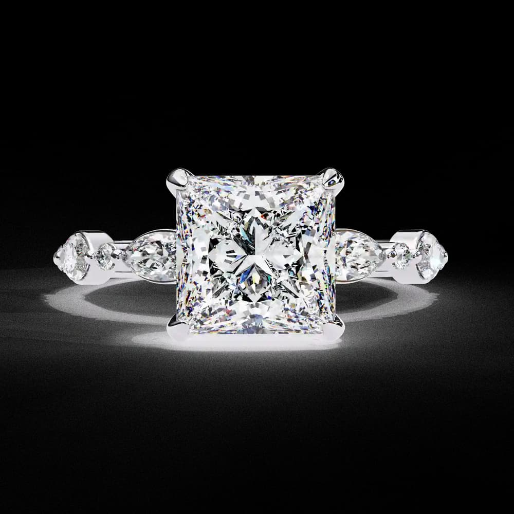 Renaissance Princess Cut Solitaire Lab Grown Diamond Ring - Image 1 Renaissance Princess Cut Solitaire Lab Grown Diamond Ring, view 1 of 14