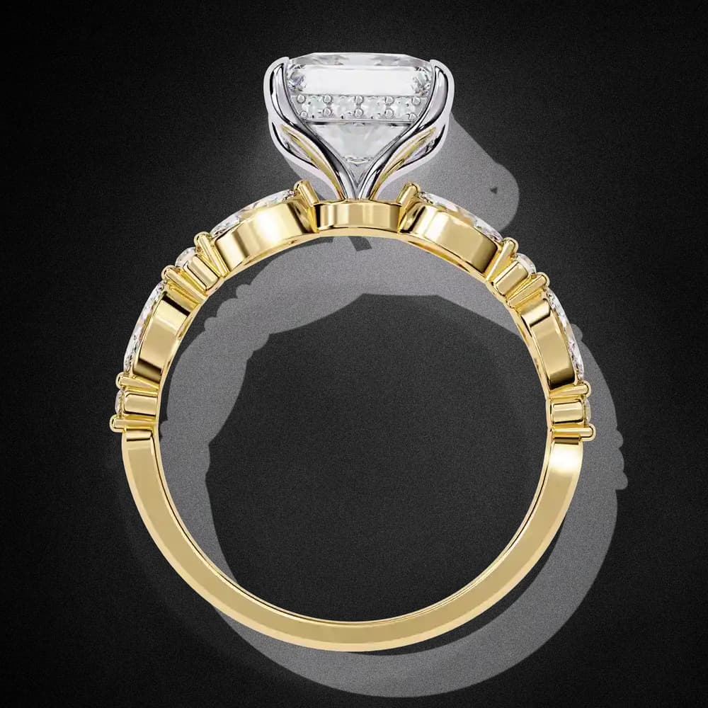 Renaissance Princess Cut Solitaire Lab Grown Diamond Ring - Image 12 Renaissance Princess Cut Solitaire Lab Grown Diamond Ring, view 12 of 14