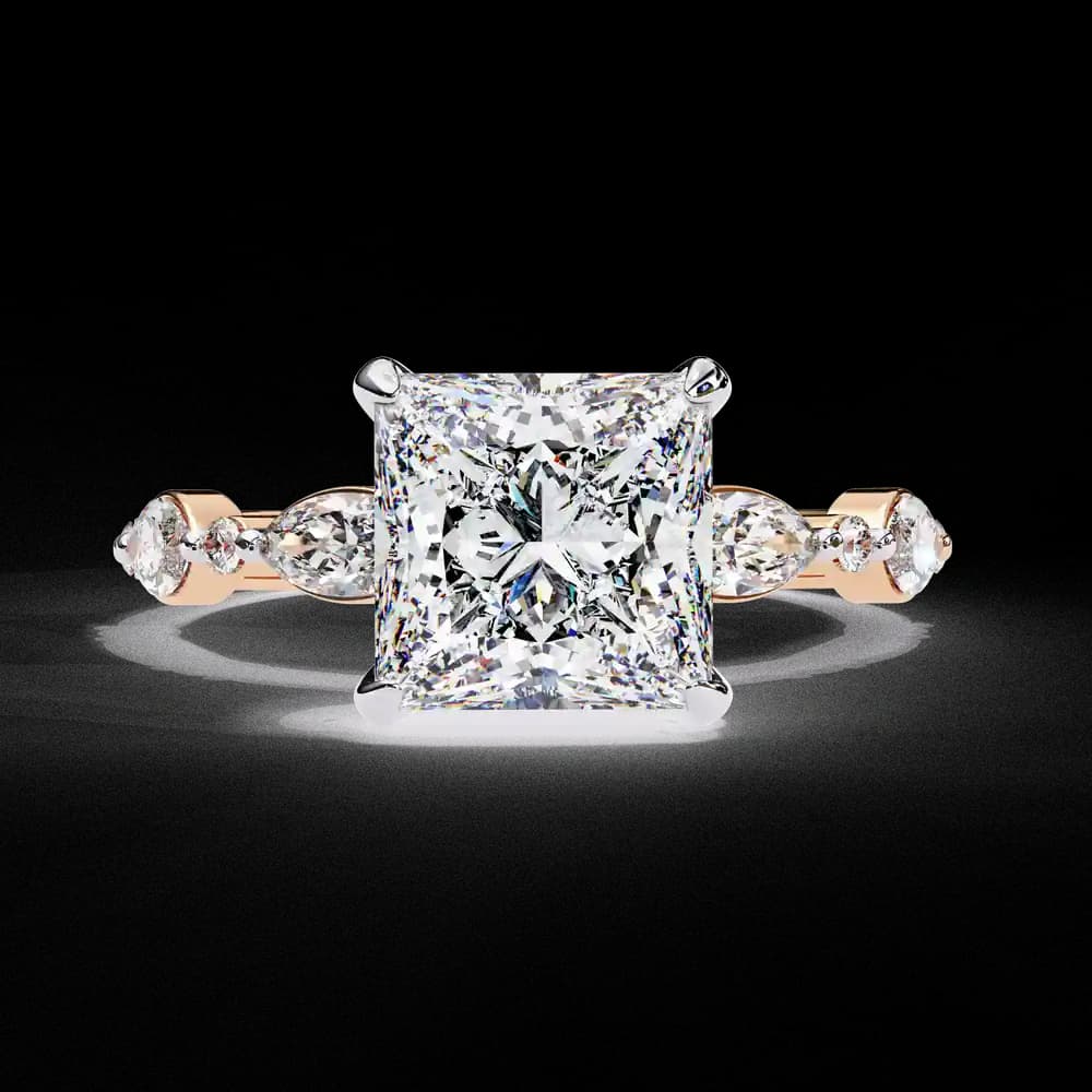 Renaissance Princess Cut Solitaire Lab Grown Diamond Ring - Image 13 Renaissance Princess Cut Solitaire Lab Grown Diamond Ring, view 13 of 14