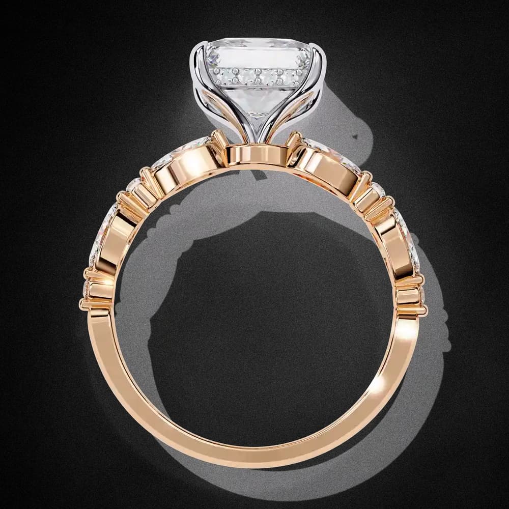 Renaissance Princess Cut Solitaire Lab Grown Diamond Ring - Image 14 Renaissance Princess Cut Solitaire Lab Grown Diamond Ring, view 14 of 14