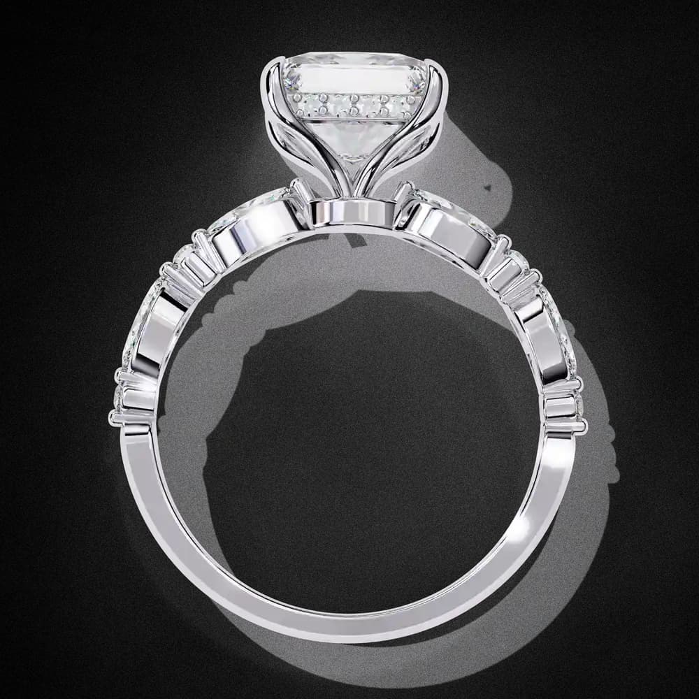 Renaissance Princess Cut Solitaire Lab Grown Diamond Ring - Image 7 Renaissance Princess Cut Solitaire Lab Grown Diamond Ring, view 7 of 14