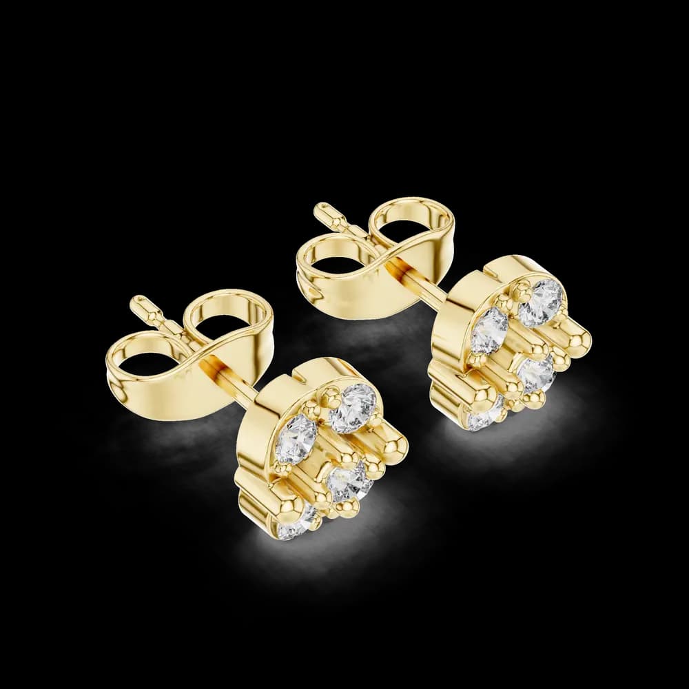 Retro Flash lab grown diamond earring design - Image 5 Retro Flash lab grown diamond earring design, view 5 of 6