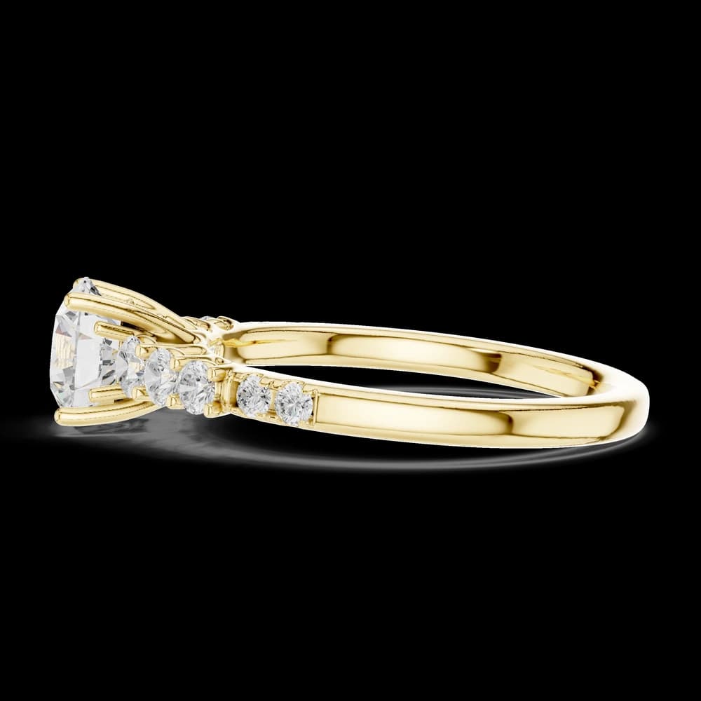 Round Center Multi Accent Lab Grown Ring - Image 6 Round Center Multi Accent Lab Grown Ring, view 6 of 6