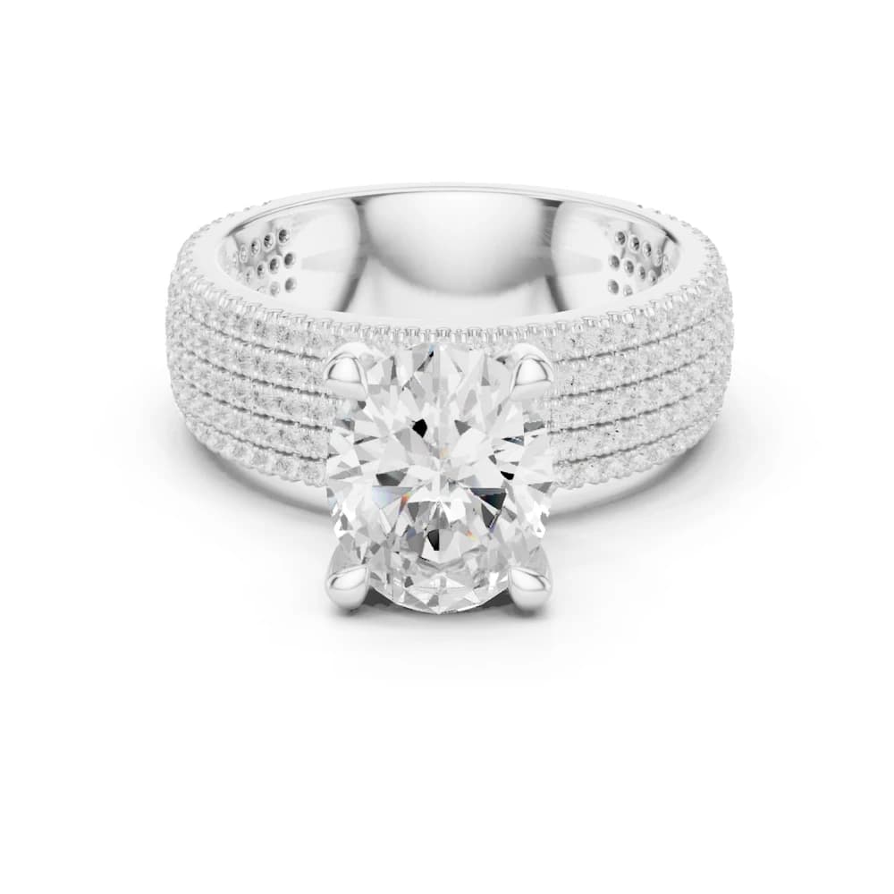 Ridge Line Lab Grown Diamond Textured Branch Ring - Image 1 Ridge Line Lab Grown Diamond Textured Branch Ring, view 1 of 9