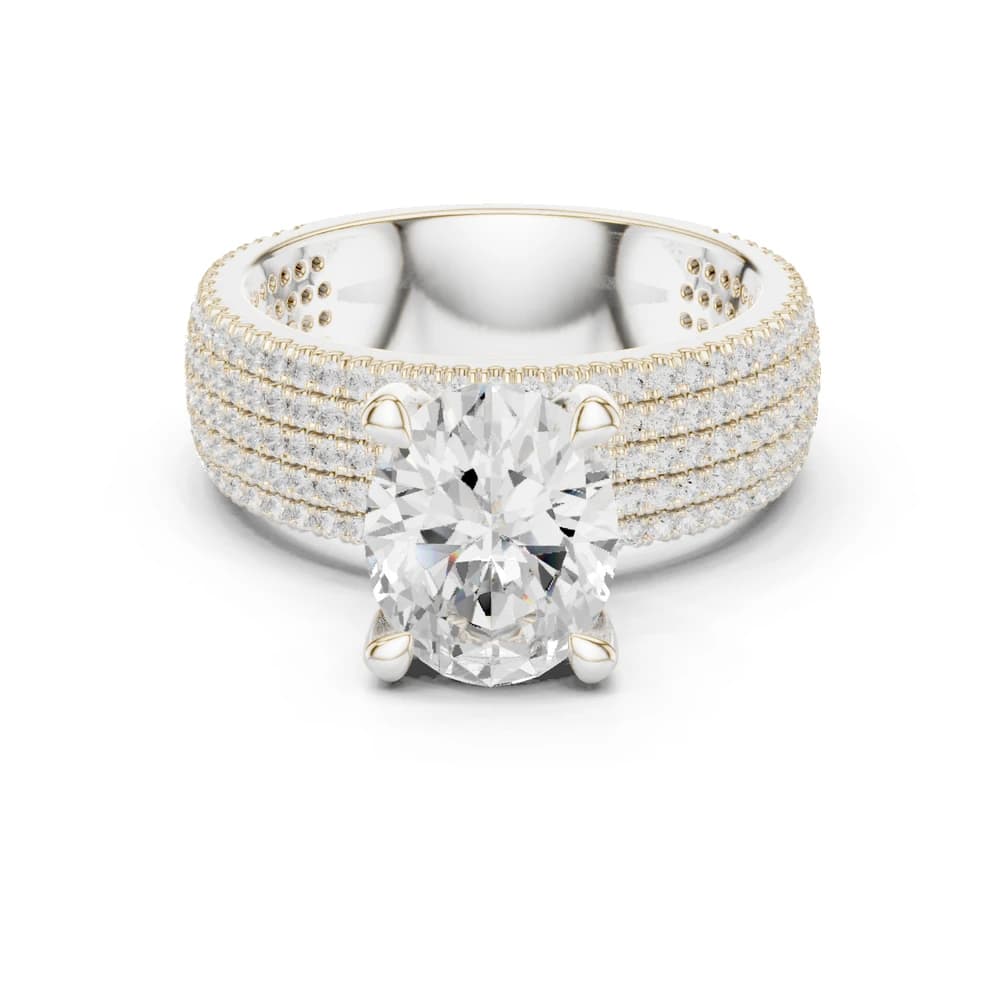 Ridge Line Lab Grown Diamond Textured Branch Ring - Image 2 Ridge Line Lab Grown Diamond Textured Branch Ring, view 2 of 9
