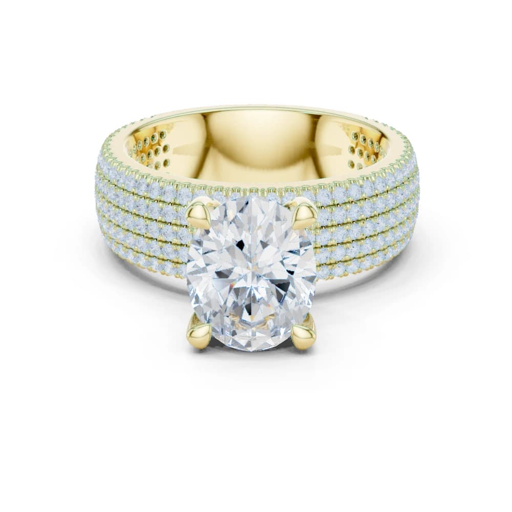 Ridge Line Lab Grown Diamond Textured Branch Ring - Image 3 Ridge Line Lab Grown Diamond Textured Branch Ring, view 3 of 9