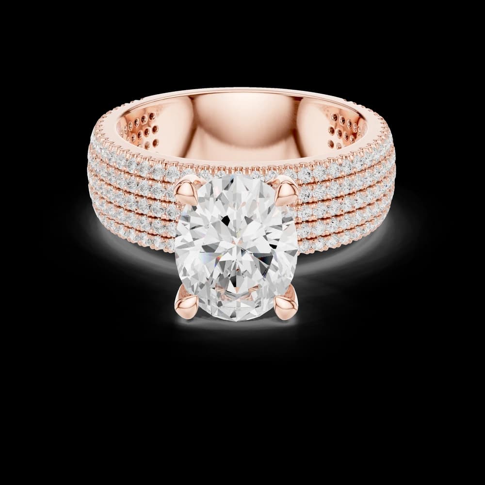 Ridge Line Lab Grown Diamond Textured Branch Ring - Image 4 Ridge Line Lab Grown Diamond Textured Branch Ring, view 4 of 9