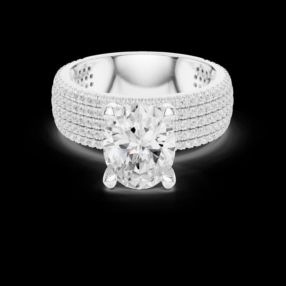 Ridge Line Lab Grown Diamond Textured Branch Ring - Image 5 Ridge Line Lab Grown Diamond Textured Branch Ring, view 5 of 9