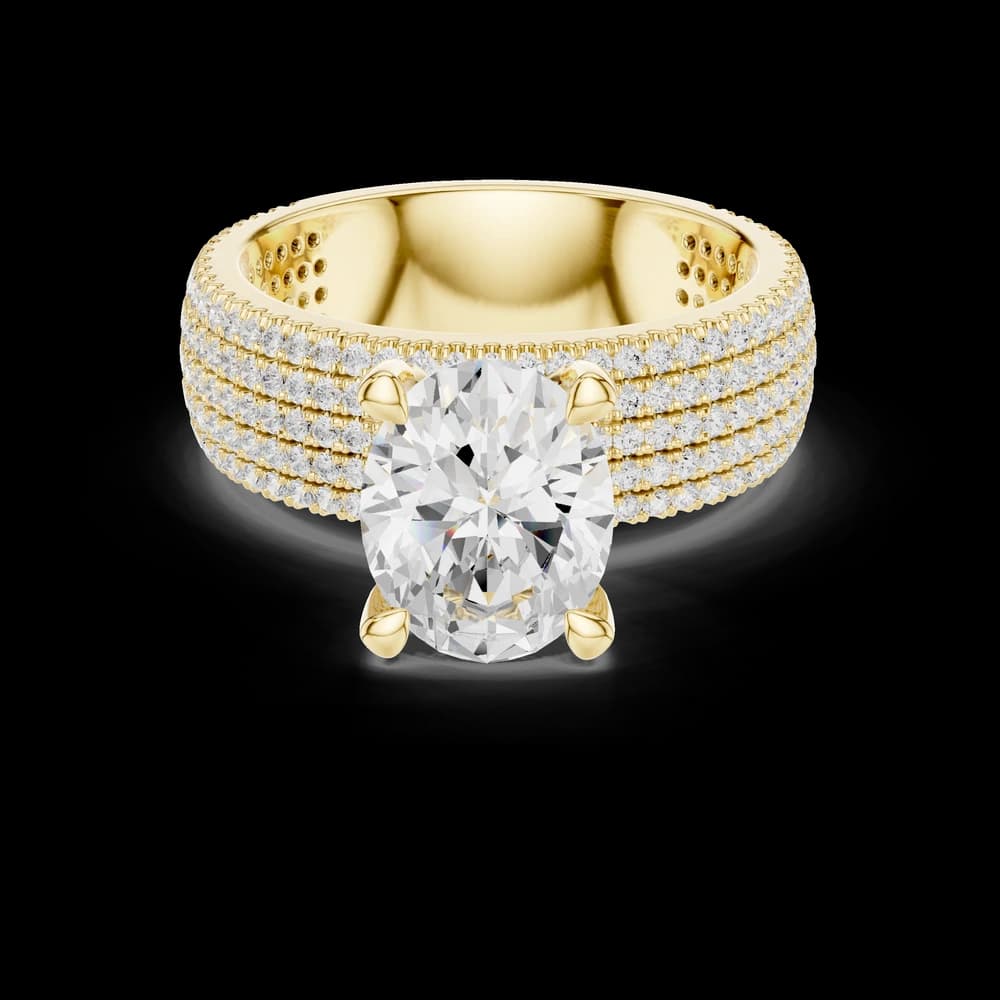 Ridge Line Lab Grown Diamond Textured Branch Ring - Image 6 Ridge Line Lab Grown Diamond Textured Branch Ring, view 6 of 9