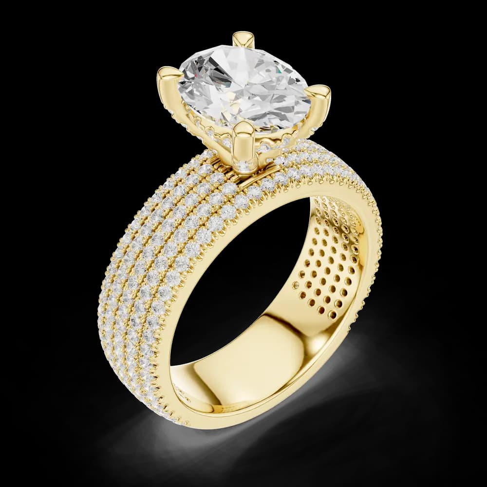 Ridge Line Lab Grown Diamond Textured Branch Ring - Image 8 Ridge Line Lab Grown Diamond Textured Branch Ring, view 8 of 9