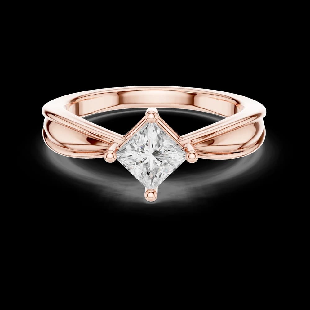 Ripple Radiant Lab Grown Diamond Ring - Image 1 Ripple Radiant Lab Grown Diamond Ring, view 1 of 6