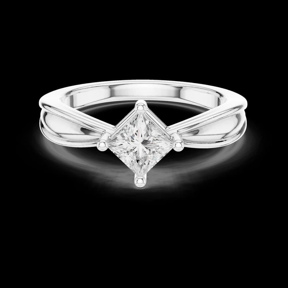 Ripple Radiant Lab Grown Diamond Ring - Image 2 Ripple Radiant Lab Grown Diamond Ring, view 2 of 6