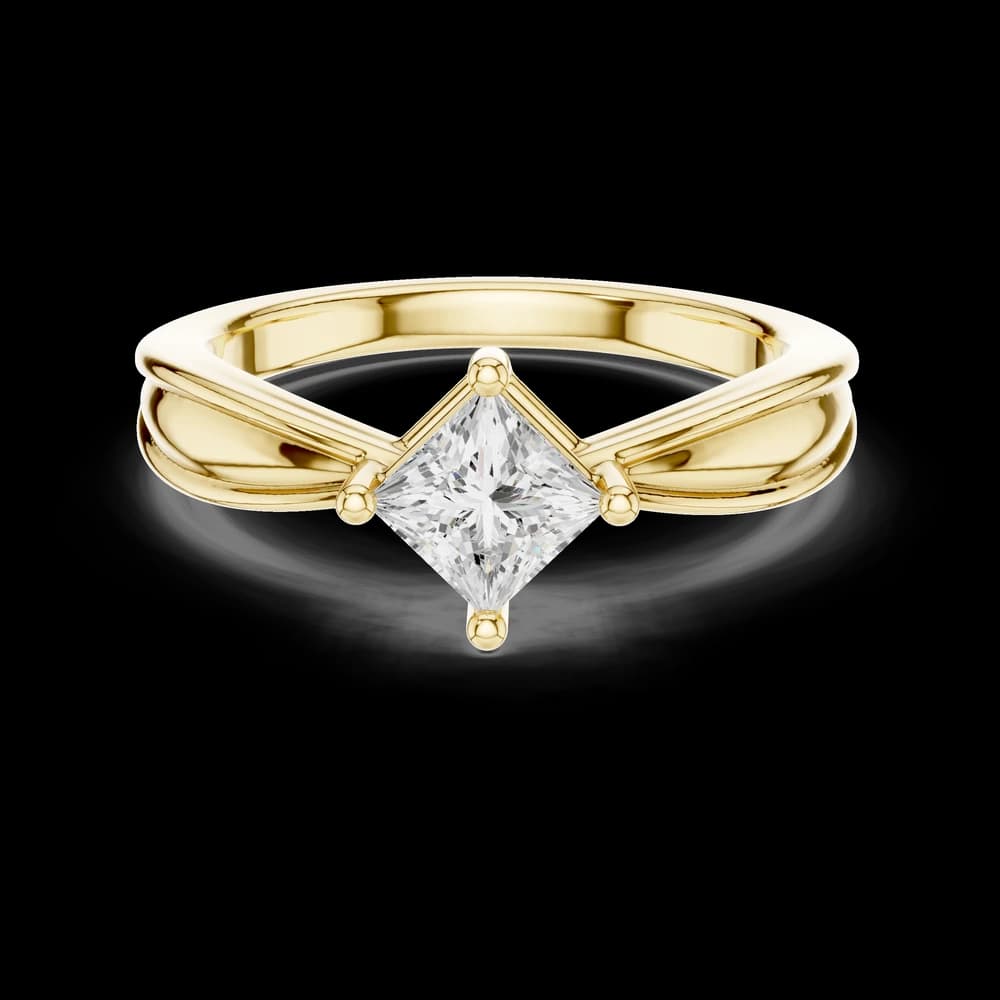 Ripple Radiant Lab Grown Diamond Ring - Image 3 Ripple Radiant Lab Grown Diamond Ring, view 3 of 6