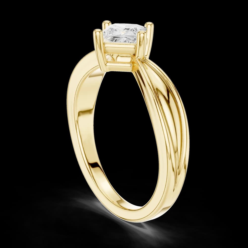 Ripple Radiant Lab Grown Diamond Ring - Image 4 Ripple Radiant Lab Grown Diamond Ring, view 4 of 6