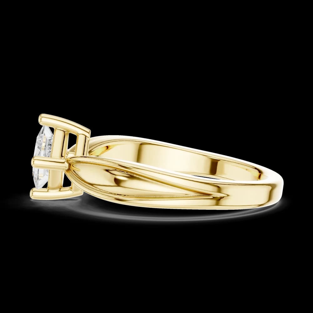 Ripple Radiant Lab Grown Diamond Ring - Image 6 Ripple Radiant Lab Grown Diamond Ring, view 6 of 6
