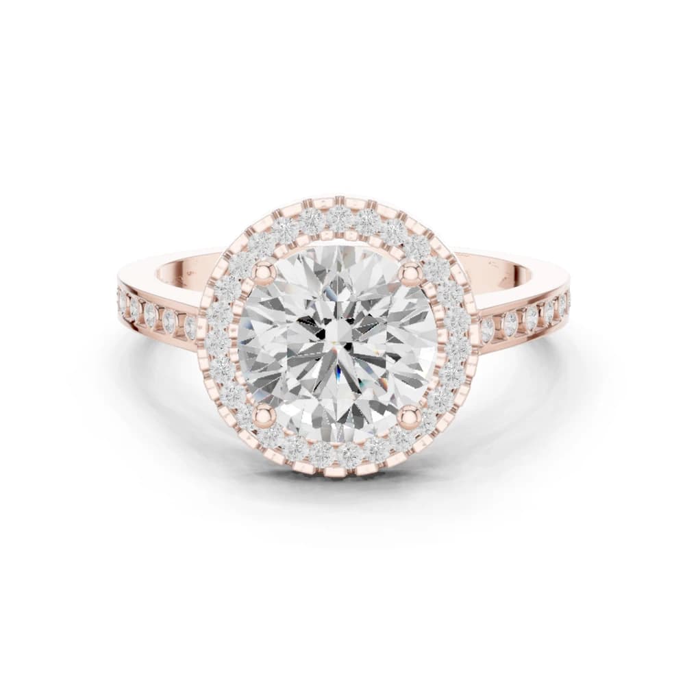 River Stone Lab Grown Diamond Floral Basket Ring - Image 1 River Stone Lab Grown Diamond Floral Basket Ring, view 1 of 10