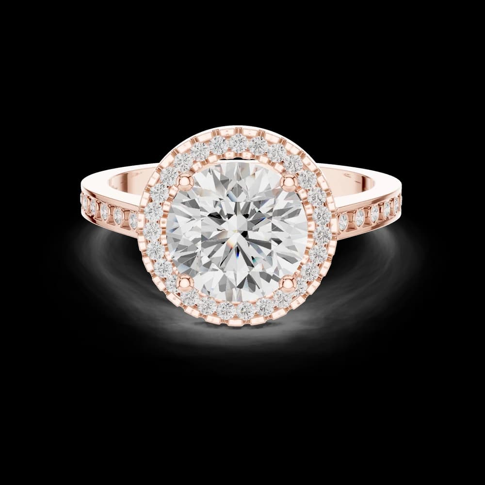 River Stone Lab Grown Diamond Floral Basket Ring - Image 4 River Stone Lab Grown Diamond Floral Basket Ring, view 4 of 10