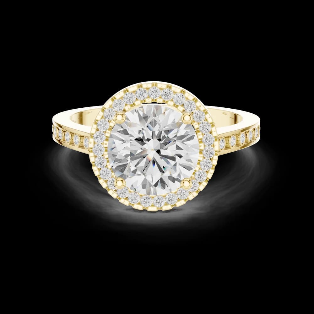 River Stone Lab Grown Diamond Floral Basket Ring - Image 6 River Stone Lab Grown Diamond Floral Basket Ring, view 6 of 10