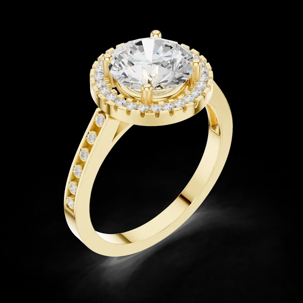 River Stone Lab Grown Diamond Floral Basket Ring - Image 8 River Stone Lab Grown Diamond Floral Basket Ring, view 8 of 10