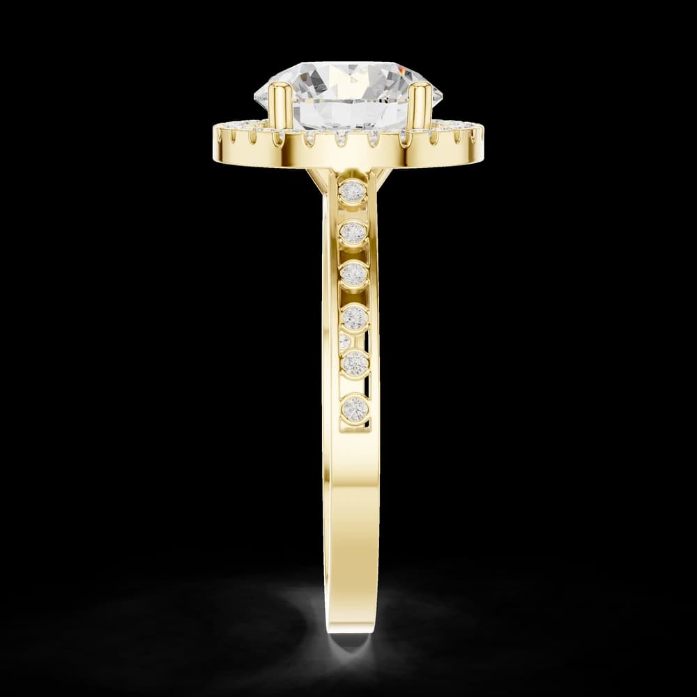 River Stone Lab Grown Diamond Floral Basket Ring - Image 9 River Stone Lab Grown Diamond Floral Basket Ring, view 9 of 10