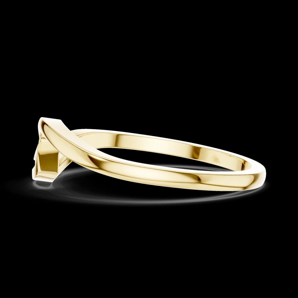 Wave Swirl Round Solitaire Lab Grown Diamond Ring - Image 6 Wave Swirl Round Solitaire Lab Grown Diamond Ring, view 6 of 6