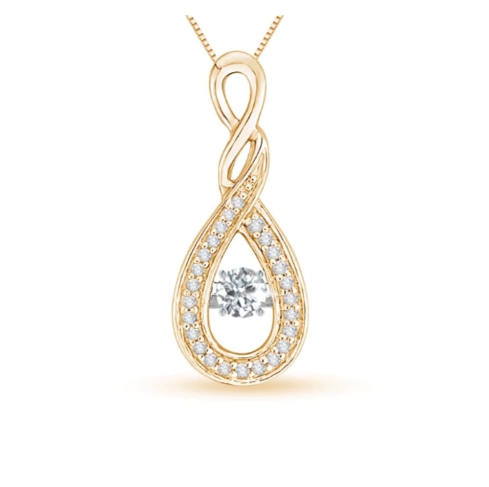 Rocking Lab Grown Diamond Infinity Pendant with Chain - Image 1 Rocking Lab Grown Diamond Infinity Pendant with Chain, view 1 of 4