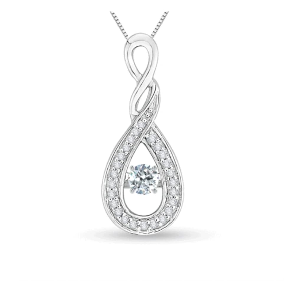 Rocking Lab Grown Diamond Infinity Pendant with Chain - Image 2 Rocking Lab Grown Diamond Infinity Pendant with Chain, view 2 of 4