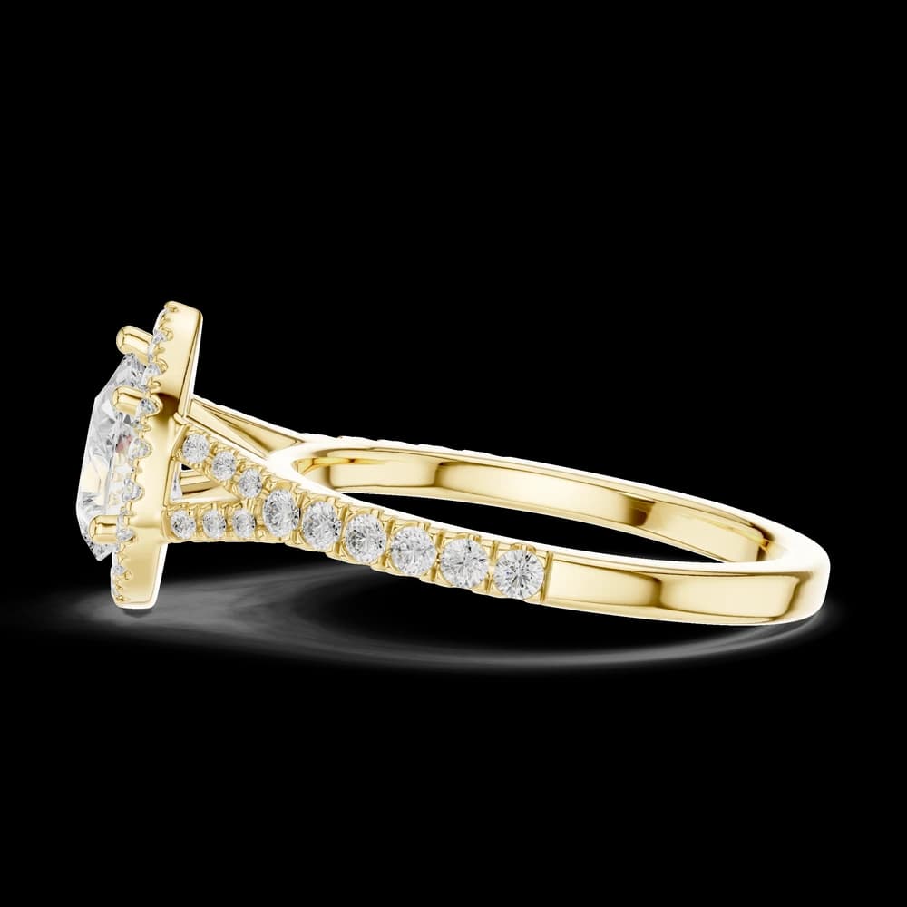 Split Shank Pear Lab Grown Diamond Ring - Image 6 Split Shank Pear Lab Grown Diamond Ring, view 6 of 6