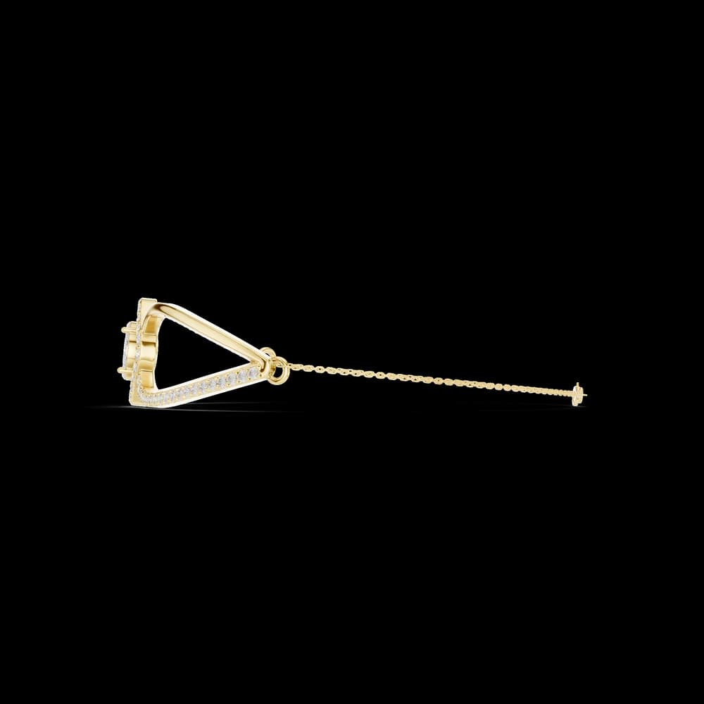 Diamond-Encrusted Gold Geometric Lab Grown Diamond Bracelet - Image 7 Diamond-Encrusted Gold Geometric Lab Grown Diamond Bracelet, view 7 of 7