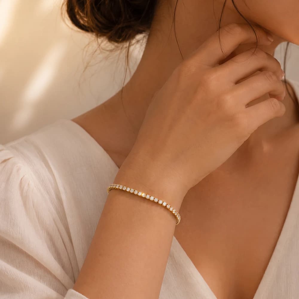 The Classic Round Solitaire Tennis Bracelet - Image 1 The Classic Round Solitaire Tennis Bracelet, view 1 of 7