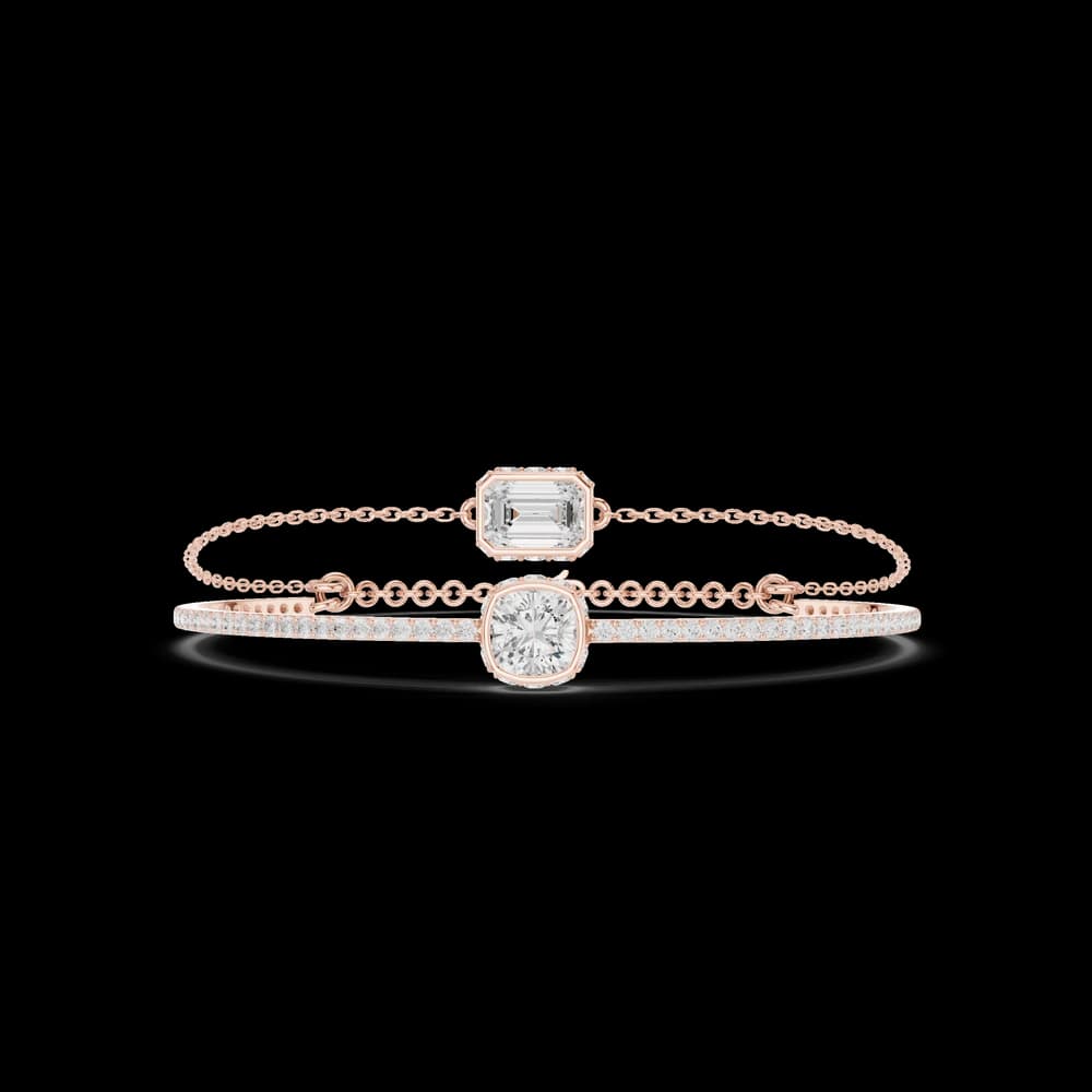Round Cushion Square Emerald 4.22 Carat Lab Grown Diamond Bracelet - Image 1 Round Cushion Square Emerald 4.22 Carat Lab Grown Diamond Bracelet, view 1 of 6