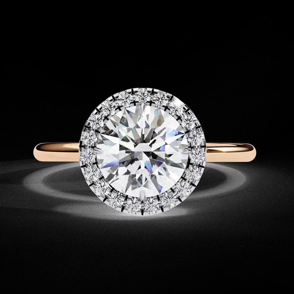 Celestial Glow Lab Grown Diamond Halo Engagement Ring - Image 6 Celestial Glow Lab Grown Diamond Halo Engagement Ring, view 6 of 6