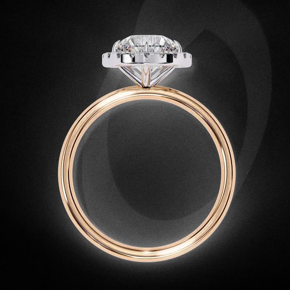 Celestial Glow Lab Grown Diamond Halo Engagement Ring - Image 4 Celestial Glow Lab Grown Diamond Halo Engagement Ring, view 4 of 6