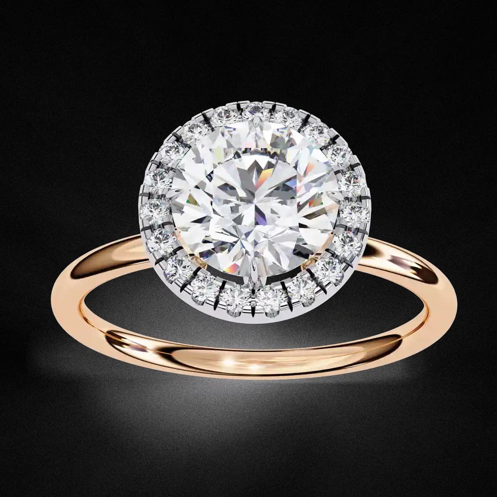 Celestial Glow Lab Grown Diamond Halo Engagement Ring - Image 5 Celestial Glow Lab Grown Diamond Halo Engagement Ring, view 5 of 6