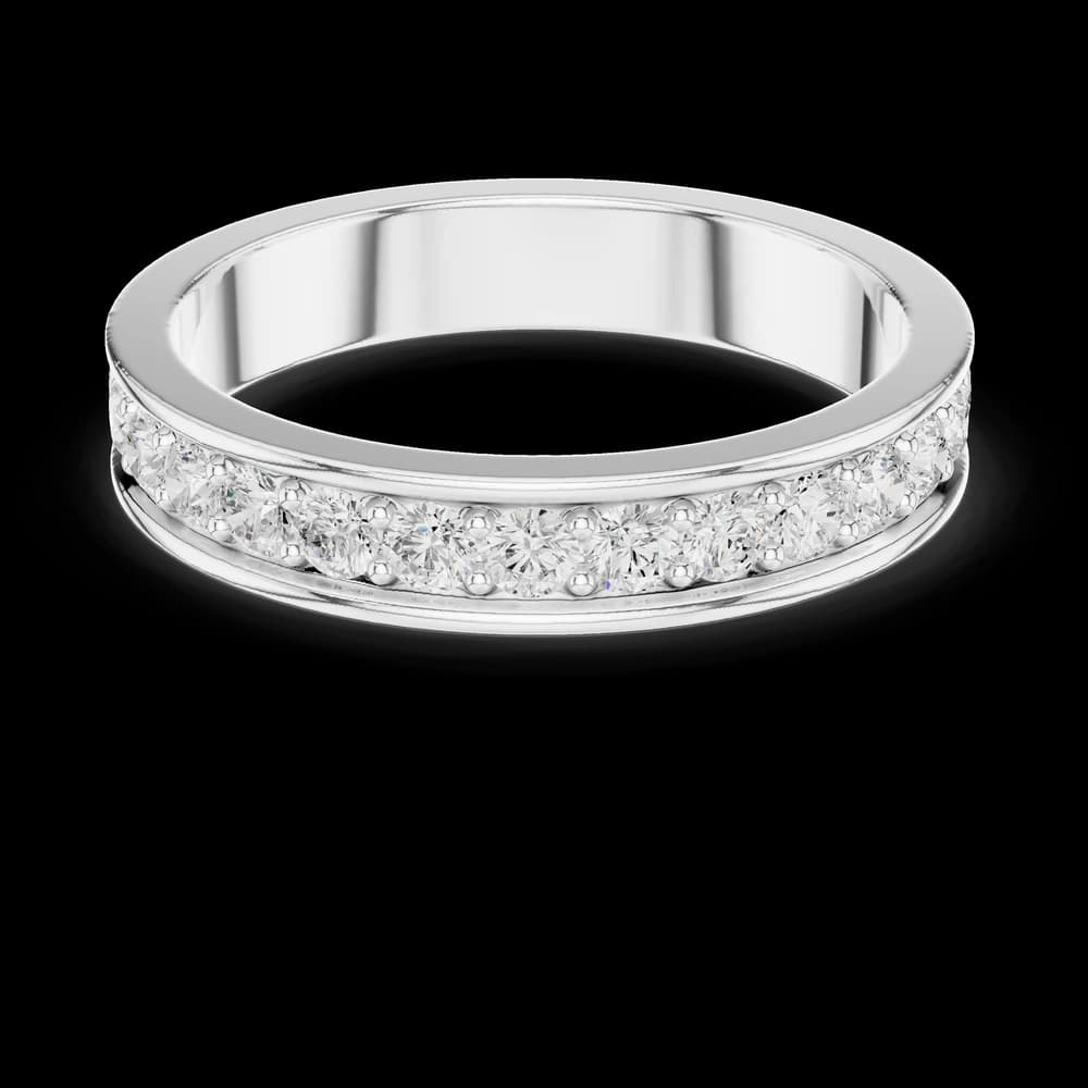 Channel Set Round Lab Grown Diamond Ring - Image 2 Channel Set Round Lab Grown Diamond Ring, view 2 of 6