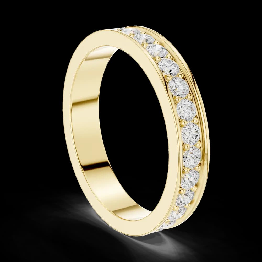 Channel Set Round Lab Grown Diamond Ring - Image 4 Channel Set Round Lab Grown Diamond Ring, view 4 of 6