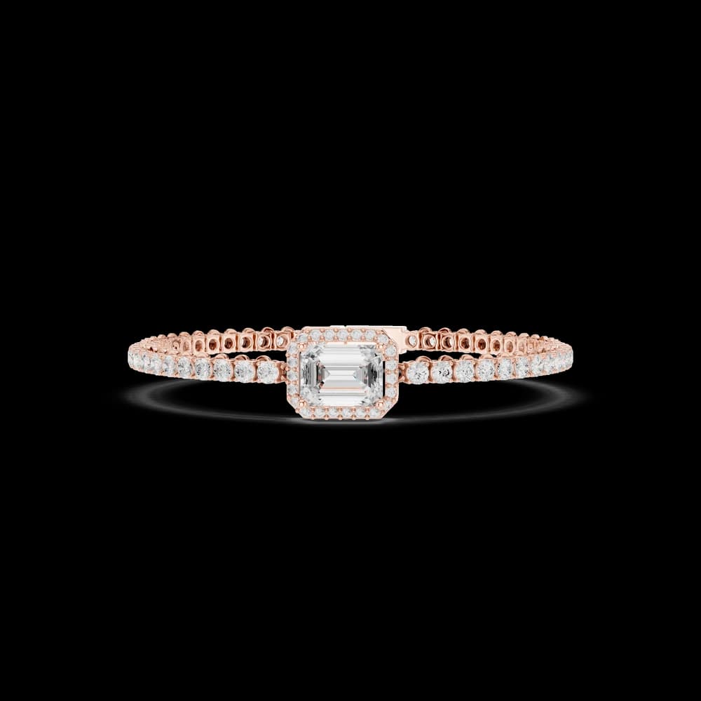 Round Emerald 6.19 Carat Lab Grown Diamond Bracelet - Image 1 Round Emerald 6.19 Carat Lab Grown Diamond Bracelet, view 1 of 6