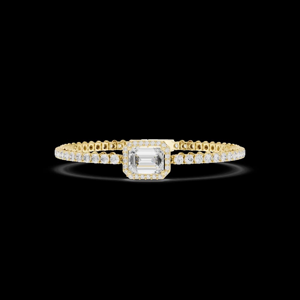 Round Emerald 6.19 Carat Lab Grown Diamond Bracelet - Image 3 Round Emerald 6.19 Carat Lab Grown Diamond Bracelet, view 3 of 6
