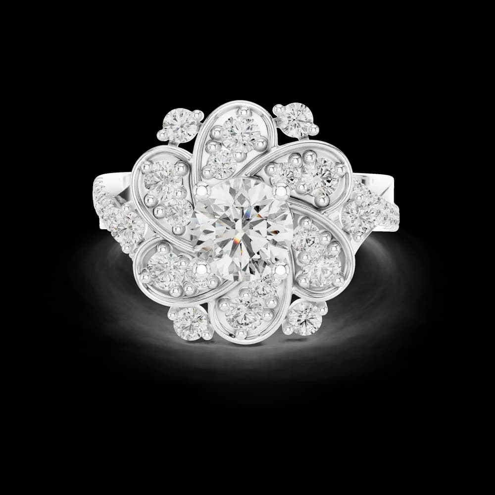 Royal Crest Lab Grown Diamond Round Ring - Image 2 Royal Crest Lab Grown Diamond Round Ring, view 2 of 6