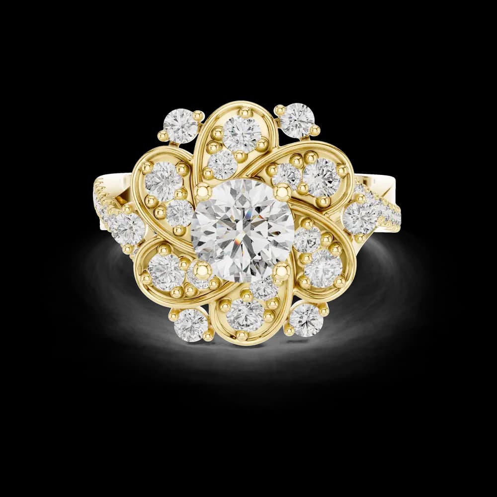 Royal Crest Lab Grown Diamond Round Ring - Image 3 Royal Crest Lab Grown Diamond Round Ring, view 3 of 6