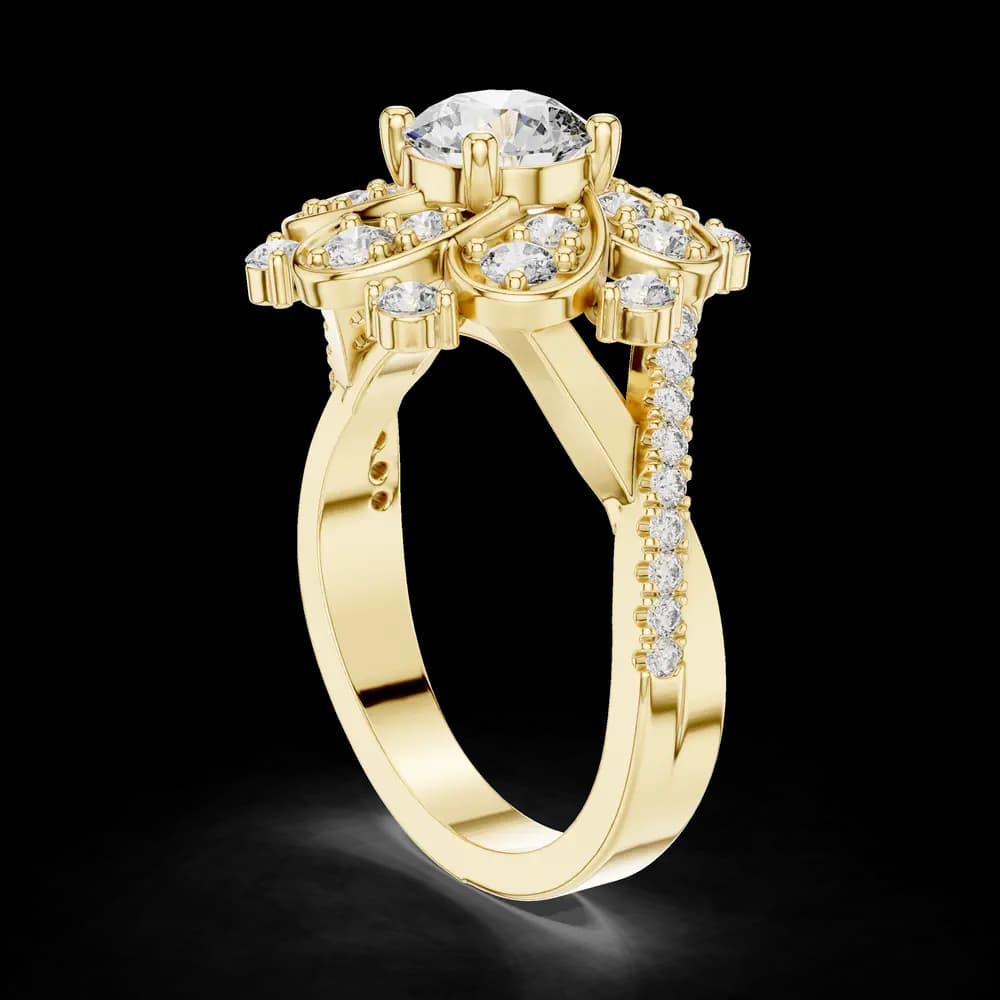 Royal Crest Lab Grown Diamond Round Ring - Image 4 Royal Crest Lab Grown Diamond Round Ring, view 4 of 6