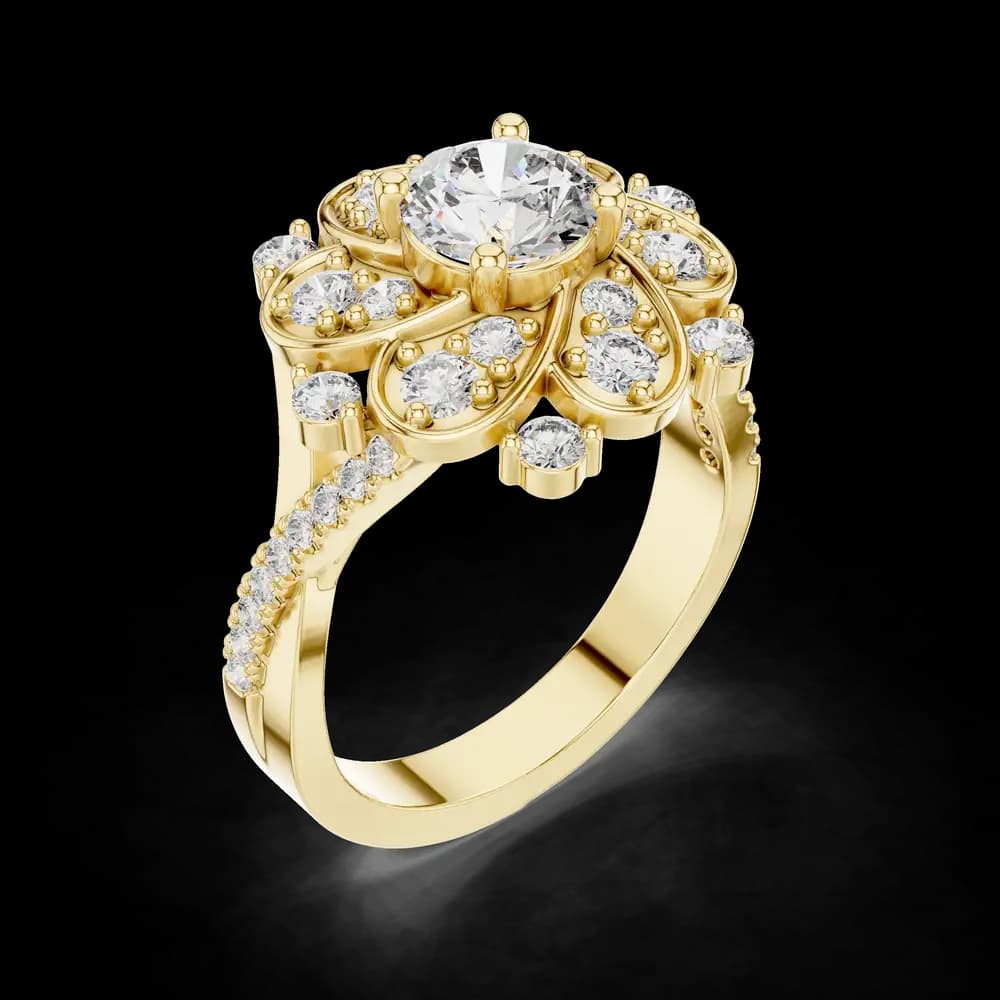 Royal Crest Lab Grown Diamond Round Ring - Image 5 Royal Crest Lab Grown Diamond Round Ring, view 5 of 6