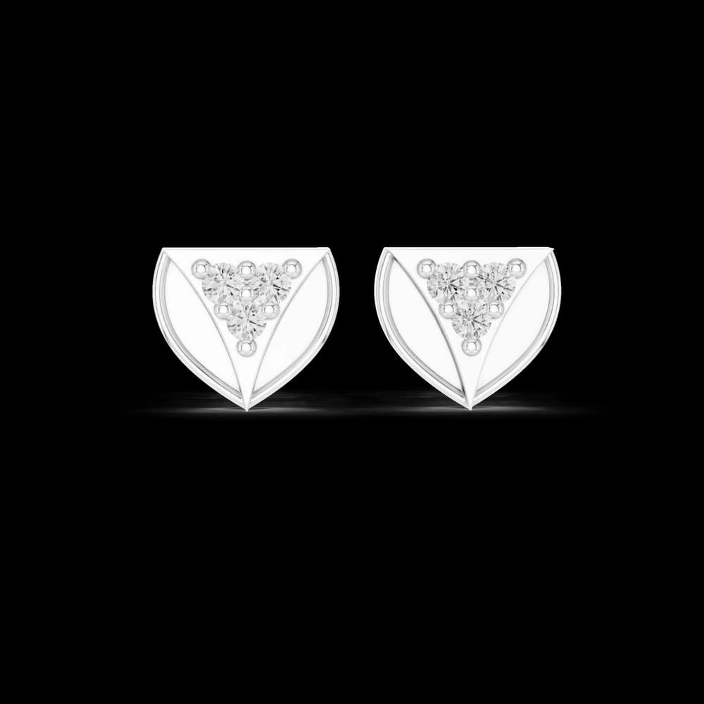 Royal Flush lab grown diamond earring design - Image 2 Royal Flush lab grown diamond earring design, view 2 of 5
