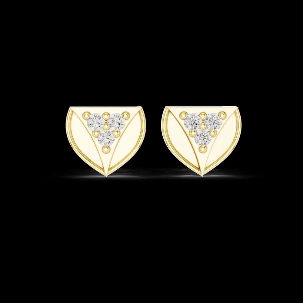 Royal Flush lab grown diamond earring design - Image 3 Royal Flush lab grown diamond earring design, view 3 of 5